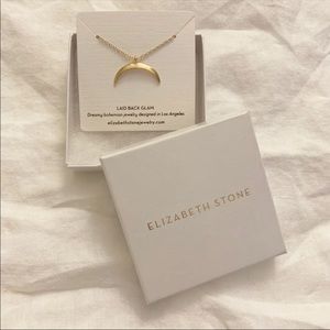 {NWOT} Elizabeth Stone Crescent Moon Necklace
